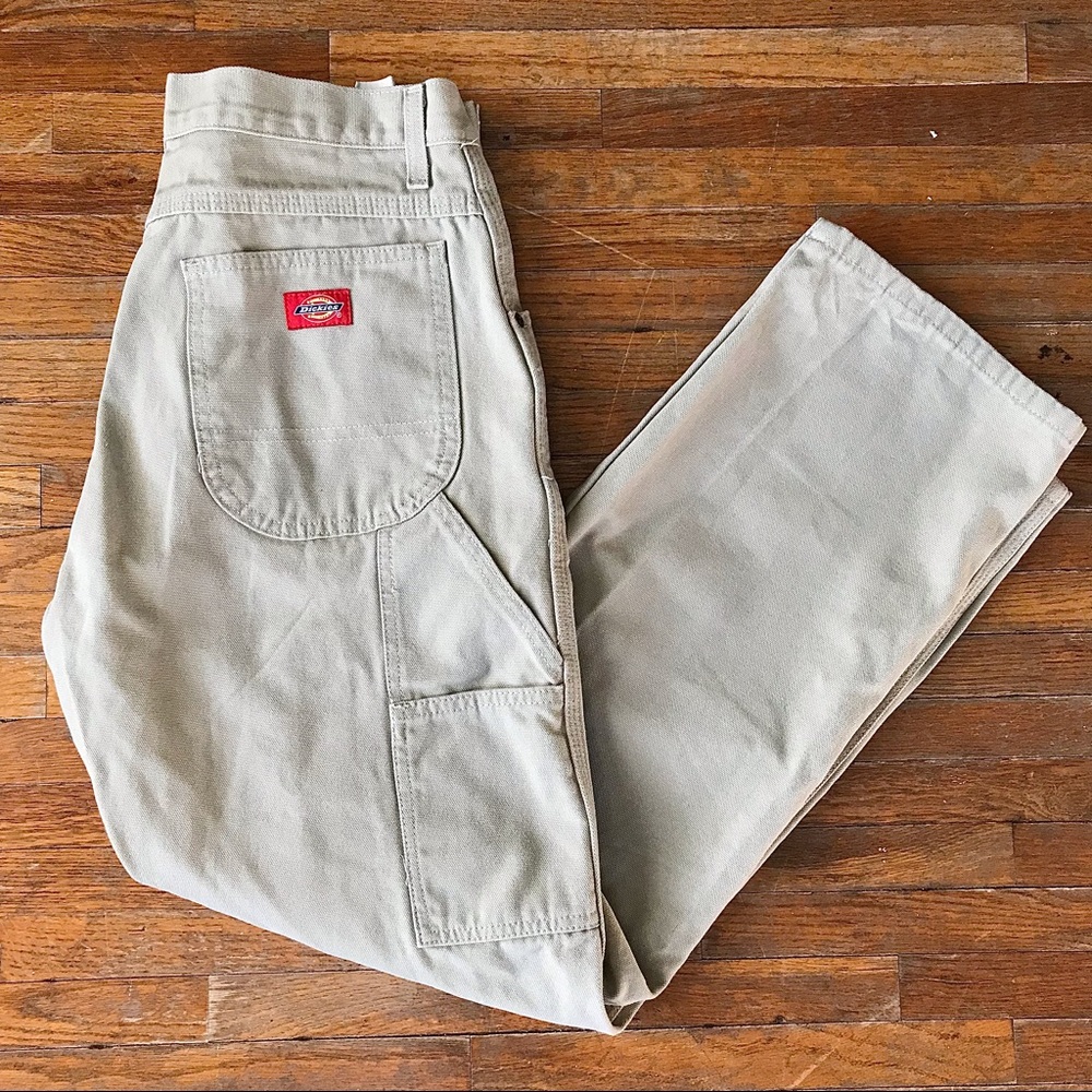 Dickies Men's Relaxed Fit Straight-Leg Duck Carpenter Jean, Desert Sand, 30x30